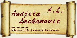 Anđela Lackanović vizit kartica